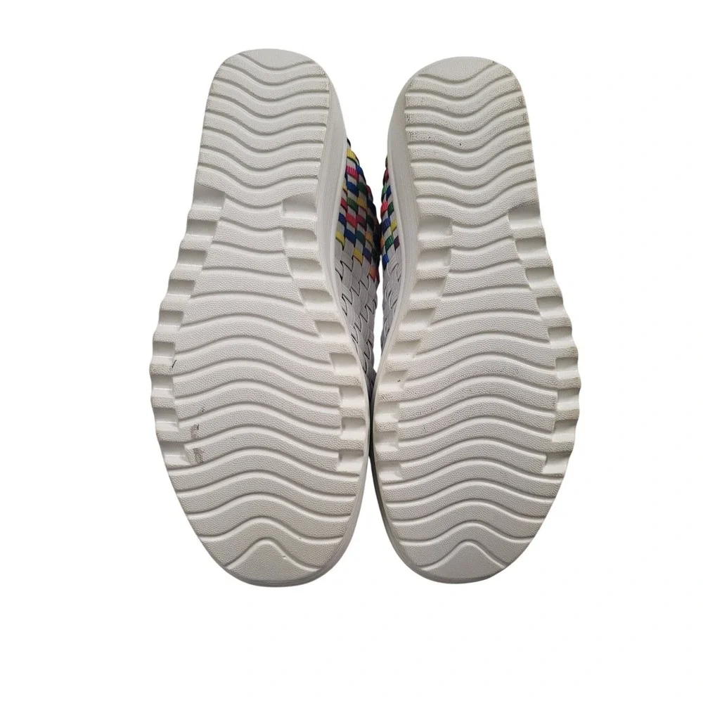 WALKING CASUAL Slip On Womens Wedge Shoes‎ Multi Color- Black/White Size 7.5